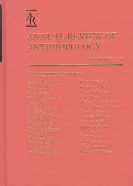 Annual Review of Anthropology: 1998 cover