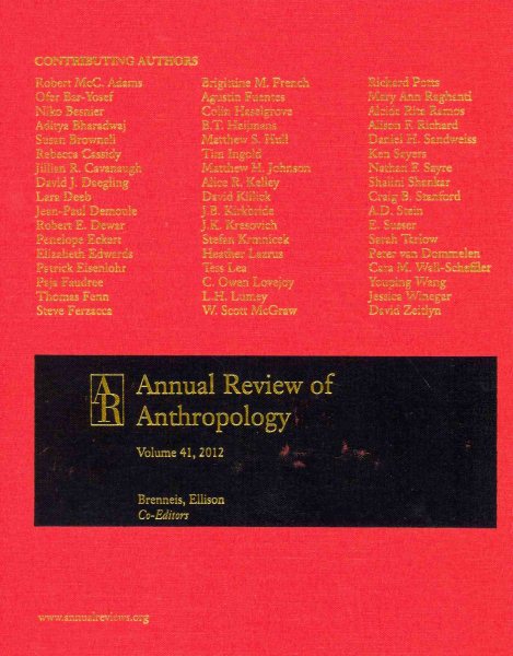 Annual Review of Anthropology 2012 cover