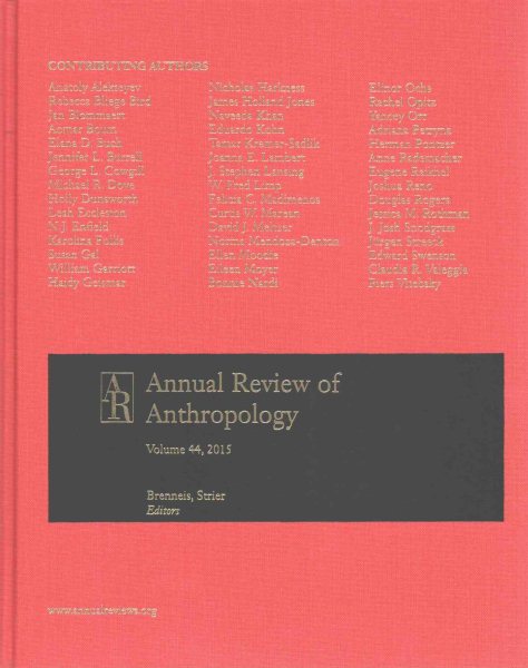 Annual Review of Anthropology 2015 cover