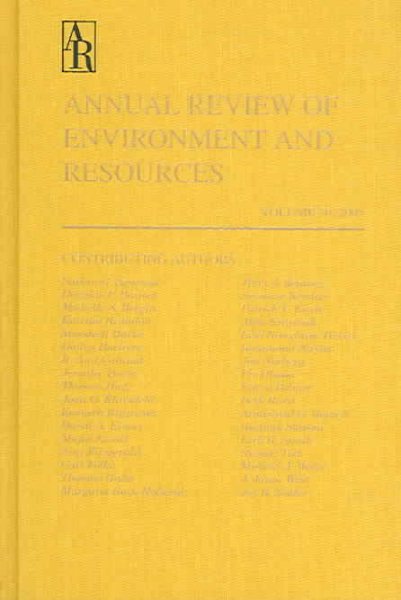 Annual Review of Environment and Resources 2005 (Annual Review of Environment & Resources) cover