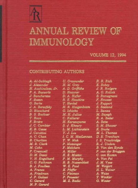 Annual Review of Immunology 1994: 12 cover