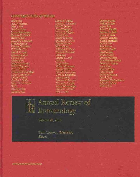 Annual Review of Immunology 2010 (Annual Review of Immunology: Print Edition Only) cover