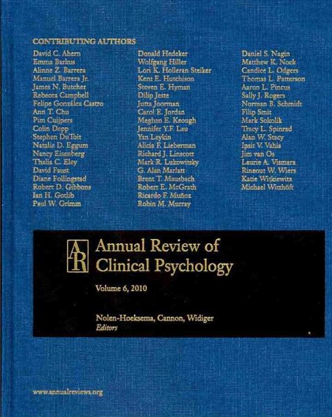 Annual Review of Clinical Psychology 2010