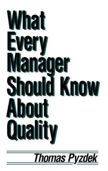 What Every Manager Should Know about Quality cover