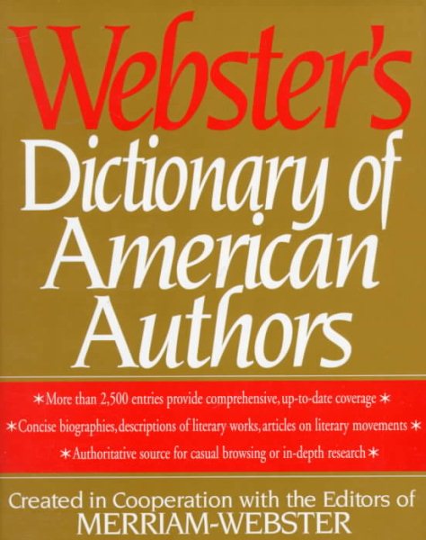 Webster's Dictionary of American Authors cover