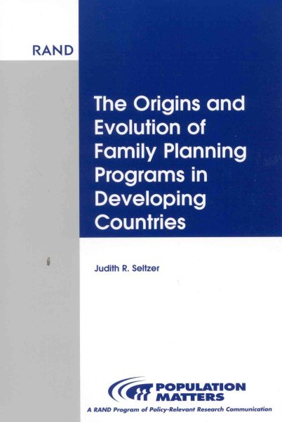 Origins and Evolution of Family Planning (Population Matters) cover
