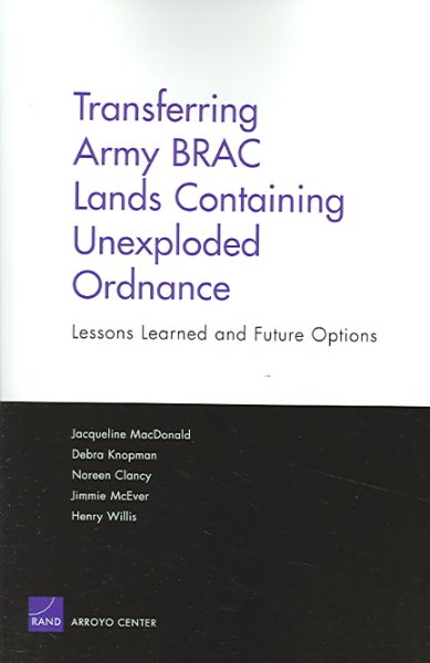 Transferring Army BRAC Lands Containing Unexploded Ordnance: Lessons Learned and Future Options cover