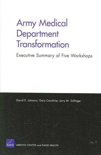 Army Medical Dept Transformation: Executive Summary of Five Workshops cover