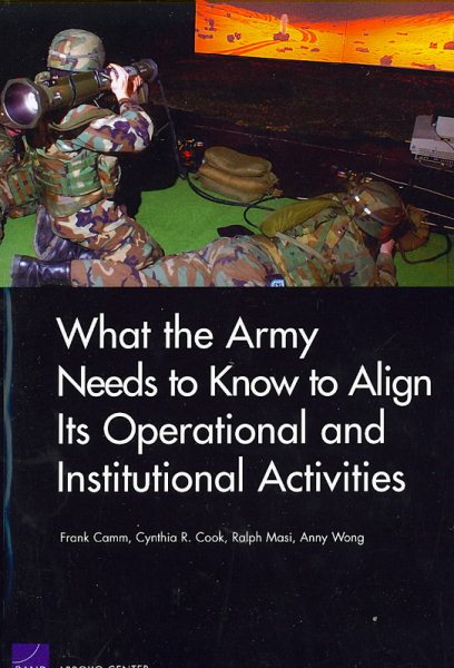 What the Army Needs to Know to Align Its Operational and Institutional Activities: Executive Summary (2006) cover