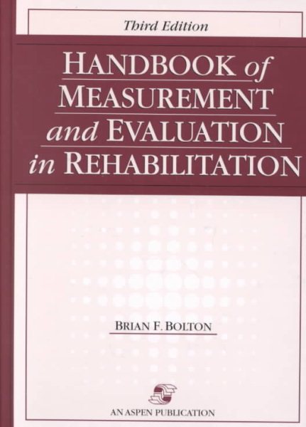 Handbook of Measurement and Evaluation in Rehabilitation cover