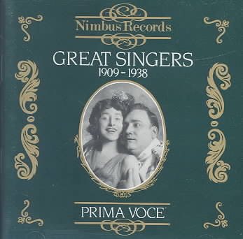 Prima Voce: Great Singers 1909-1938 cover