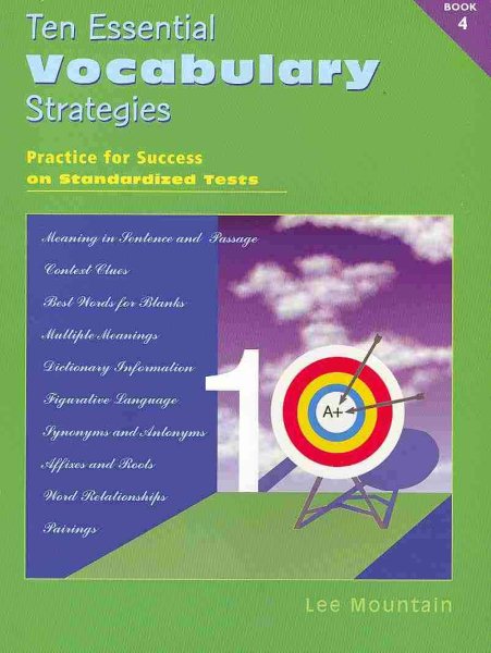 Ten Essential Vocabulary Strategies: Practice for Success on Standardized Tests; Book 4 cover