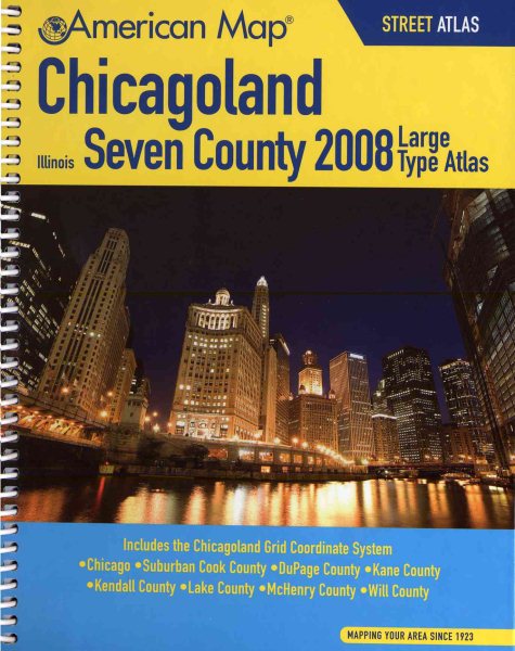 American Map 2008 Chicagoland Illinois, Seven County Atlas cover