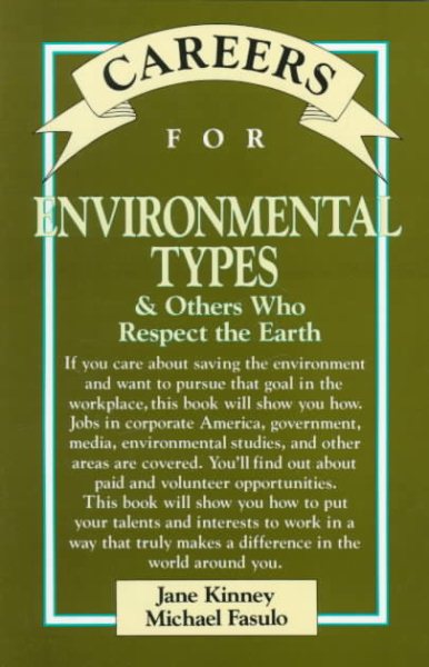 Careers for Environmental Types & Others Who Respect the Earth (Vgm Careers for You) cover