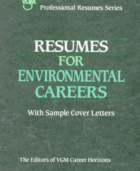 Resumes for Environmental Careers (Vgm Professional Resumes Series) cover