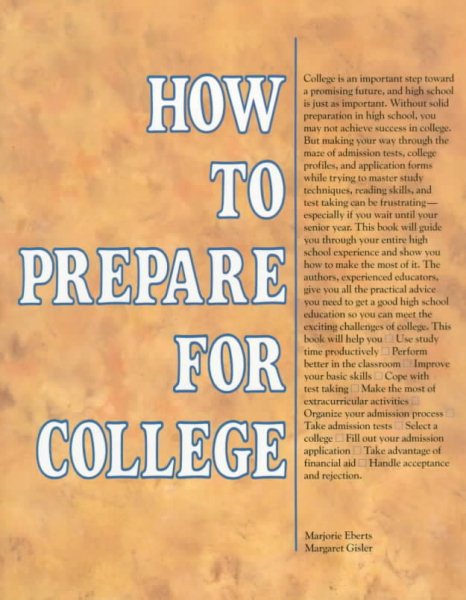 How to Prepare for College (VGM HOW TO SERIES) cover