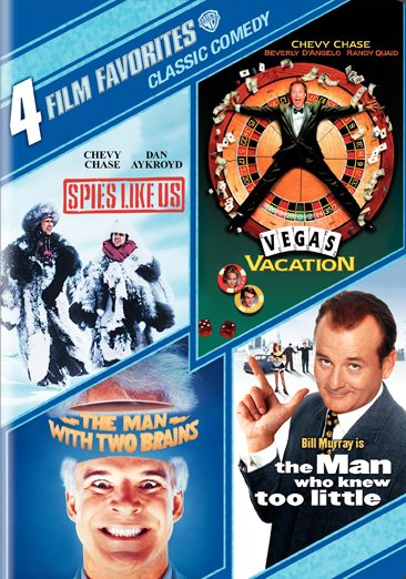 4 Film Favorites: Classic Comedies (The Man Who Knew Too Little, The Man with Two Brains, Spies Like Us, Vegas Vacation) cover