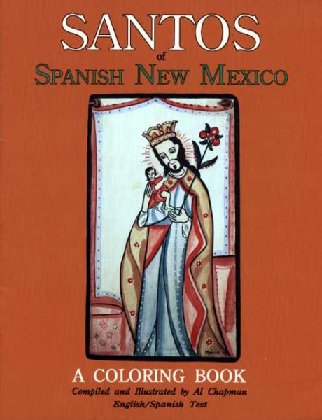 Santos of Spanish New Mexico, A Coloring Book: English and Spanish Text cover