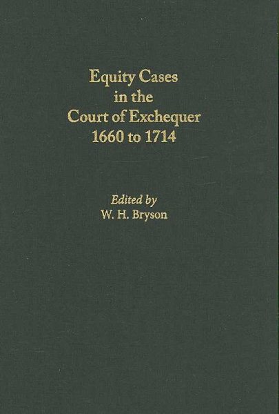 Equity Cases in the Court of Exchequer, 1660 to 1714 cover