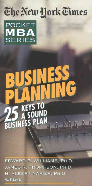 NYT  Business Planning: 25 Keys to a Sound Business Plan (The New York Times Pocket MBA Series) cover