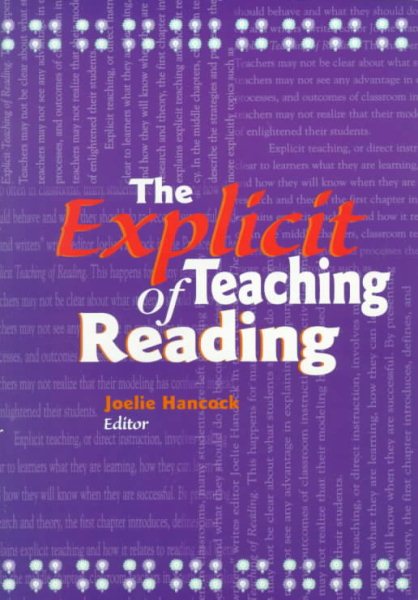 The Explicit Teaching of Reading