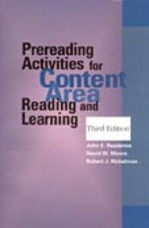 Prereading Activities for Content Area Reading and Learning (Third Edition) cover