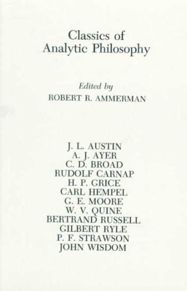Classics of Analytic Philosophy (Hackett Classics) cover