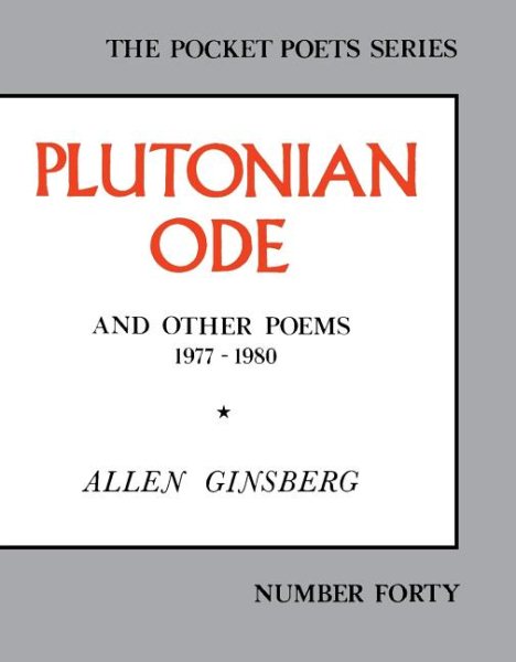 Plutonian Ode: And Other Poems 1977-1980 (City Lights Pocket Poets Series) cover