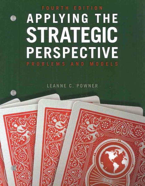 Applying the Strategic Perspective: Problems and Models, Workbook (Principles of International Politics) cover
