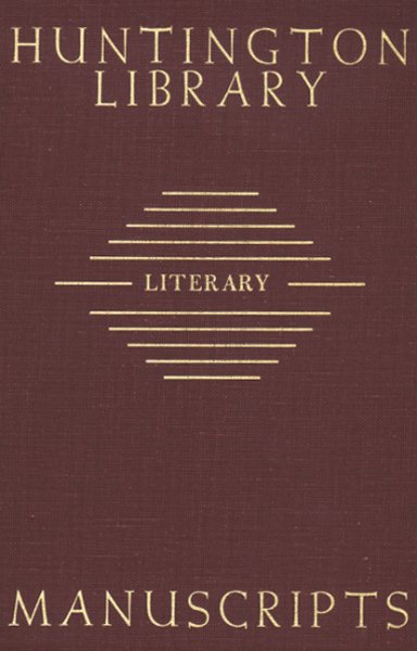 Guide to Literary Manuscripts in the Huntington Library cover