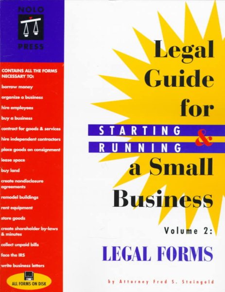 The Legal Guide for Starting & Running a Small Business: Legal Forms (Vol 2 of Edition 3)