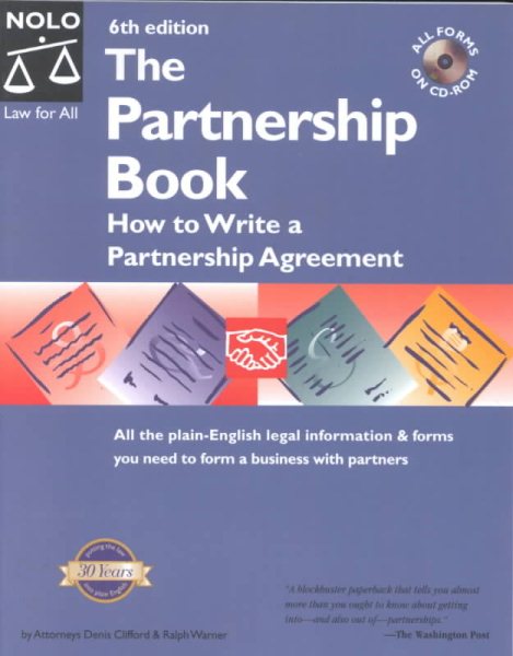 The Partnership Book: How to Write A Partnership Agreement (With CD-ROM) 6th Edition