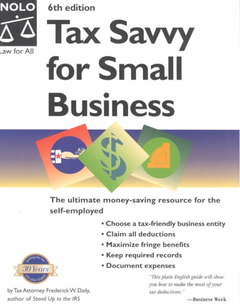Tax Savvy for Small Business, Sixth Edition cover