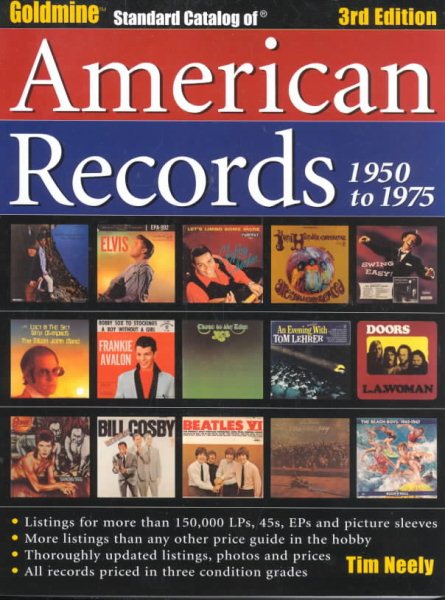 Goldmine Standard Catalog of American Records, 1950-1975 (3rd Edition) cover