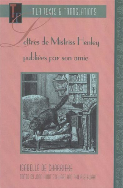 Lettres de Mistriss Henley (Texts & Translations) (Texts and Translations) (French Edition) cover