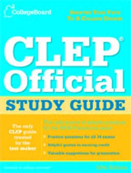 The College Board CLEP Official Study Guide, 19th Edition cover