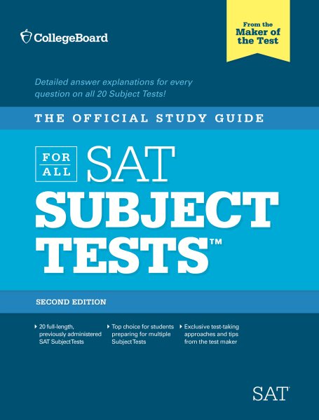 The Official Study Guide for ALL SAT Subject Tests, 2nd Edition cover