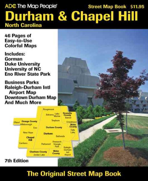 ADC The Map People Durham & Chapel Hill, North Carolina: Street Map Book cover