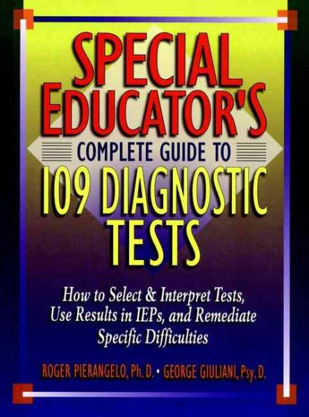 Special Educator's Complete Guide to 109 Diagnostic Tests cover