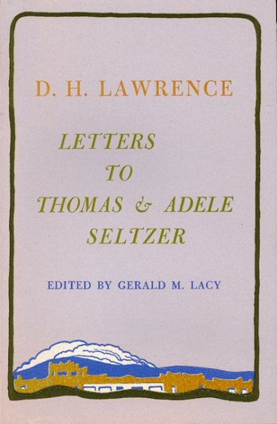 Letters to Thomas & Adele Seltzer cover