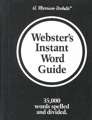 Websters Instant Word Guide cover