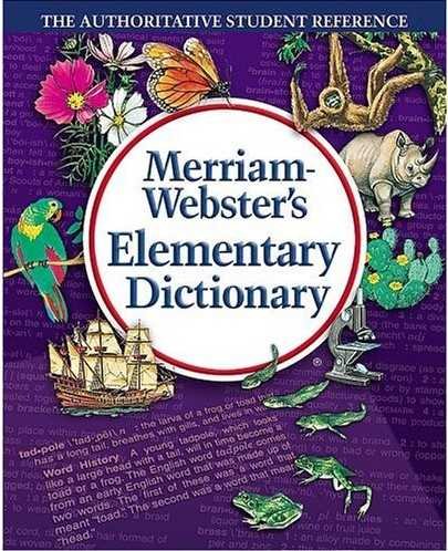 Merriam Webster 6763 Elementary Dictionary, Grades 3-5, Hardcover, 624 Pages cover