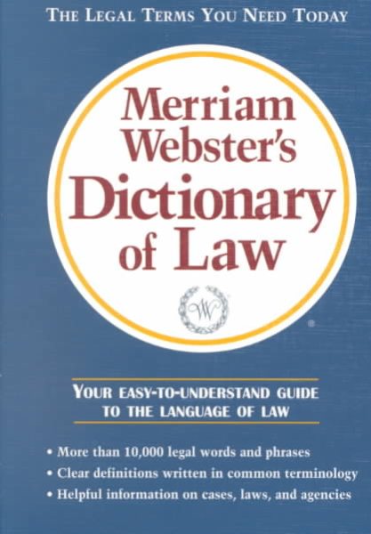 Merriam-Webster's Dictionary of Law cover