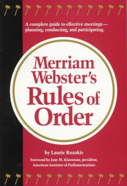 Merriam-Webster's Rules of Order cover