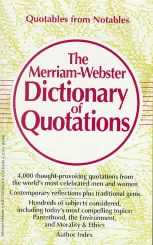 The Merriam-Webster Dictionary of Quotations cover