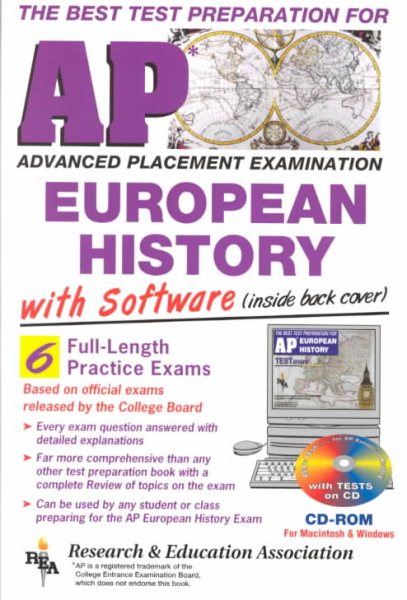 AP European History w/ CD-ROM (REA) - The Best Test Prep for the AP Exam (Advanced Placement (AP) Test Preparation) cover