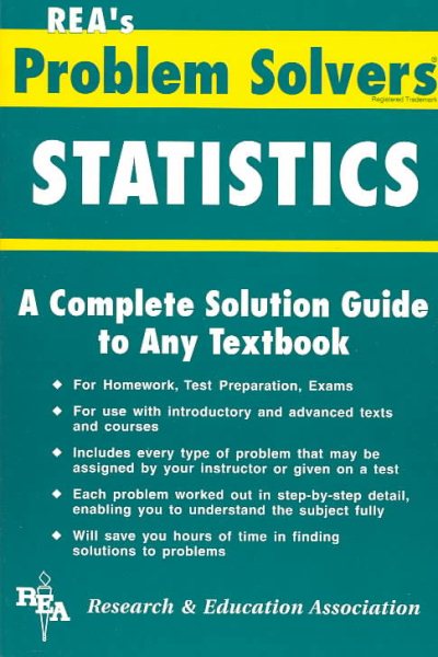 Statistics Problem Solver (Problem Solvers Solution Guides) cover