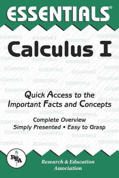 Calculus I Essentials (Essentials Study Guides) cover
