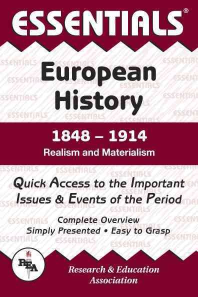 European History: 1848 to 1914 Essentials (Essentials Study Guides) cover