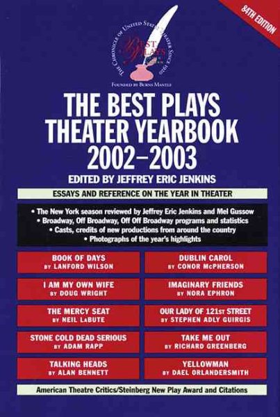 The Best Plays Theater Yearbook 2002-2003 cover